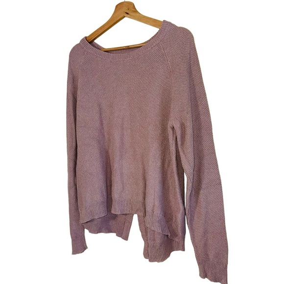 Province Cross-Back Pullover Sweater Pink size L - Picture 3 of 6